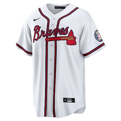 Men's Nike Fred McGriff White Atlanta Braves 2023 Hall of Fame Patch Inline Replica Jersey