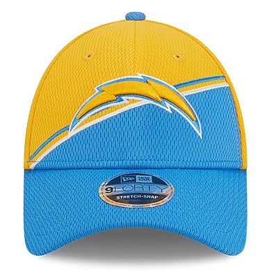 Men's New Era  Gold/Powder Blue Los Angeles Chargers 2023 Sideline 9FORTY Adjustable Hat