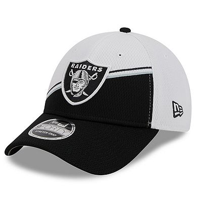 Men's New Era  White/Black Las Vegas Raiders 2023 Sideline 9FORTY Adjustable Hat