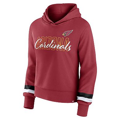 Women's Fanatics Branded  Cardinal Arizona Cardinals Over Under Pullover Hoodie