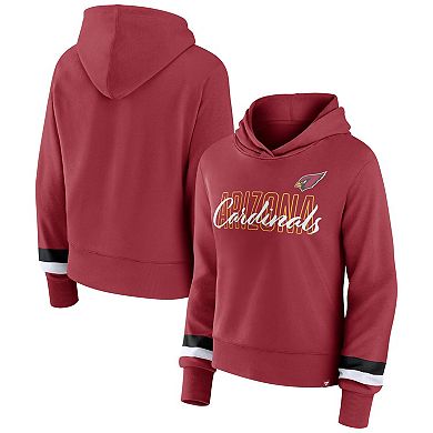 Women's Fanatics Branded  Cardinal Arizona Cardinals Over Under Pullover Hoodie