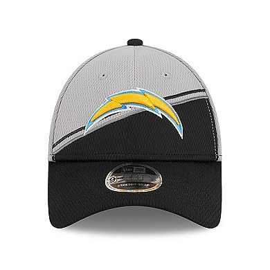 Men's New Era  Gray/Black Los Angeles Chargers 2023 Sideline 9FORTY Adjustable Hat