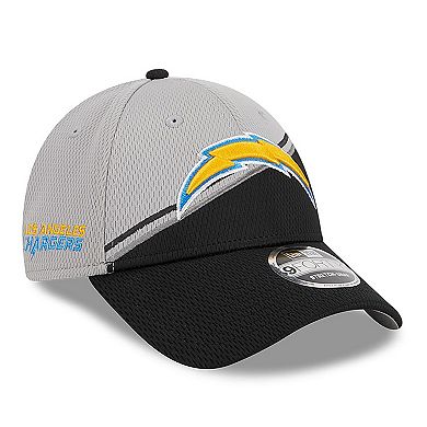 Men's New Era  Gray/Black Los Angeles Chargers 2023 Sideline 9FORTY Adjustable Hat