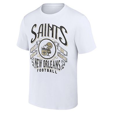 Men's NFL x Darius Rucker Collection by Fanatics White New Orleans Saints Vintage Football T-Shirt