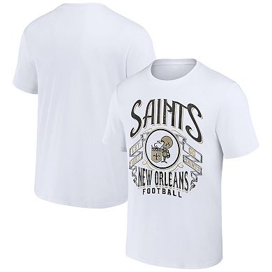 Men's NFL x Darius Rucker Collection by Fanatics White New Orleans Saints Vintage Football T-Shirt