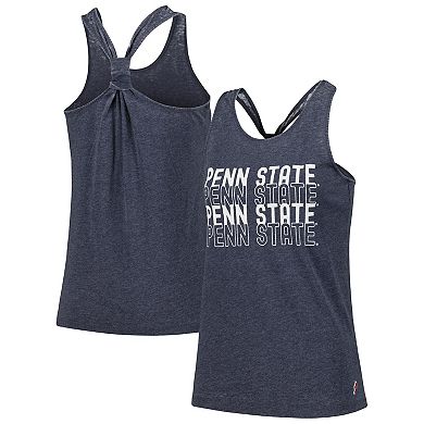 Women's League Collegiate Wear Navy Penn State Nittany Lions Stacked Name Racerback Tank Top