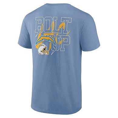 Men's Profile  Powder Blue Los Angeles Chargers Big & Tall Two-Sided T-Shirt