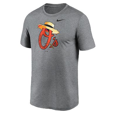 Men's Nike  Gray Baltimore Orioles 7th Inning Hat Hometown Legend Performance T-Shirt