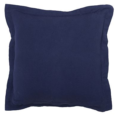 Sonoma Goods For Life Navy Border 20" x 20" Throw Pillow