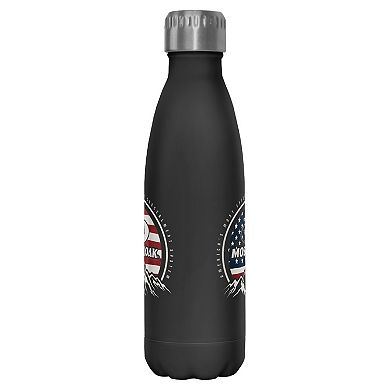 Mossy Oak USA Flag Badge In The Mountains 17-oz. Stainless Steel Water Bottle