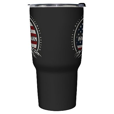 Mossy Oak USA Flag Badge In The Mountains 27-oz. Stainless Steel Travel Mug