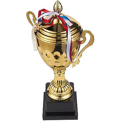 Large Gold 1st Place Trophy Cup, Big 16.6 Inch Winner Award for Sports, Tournaments, Competitions