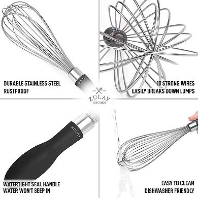 Zulay Kitchen 12-Inch Stainless Steel Whisk