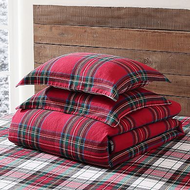 Levtex Home Spencer Plaid Flannel Twin Duvet Cover Set