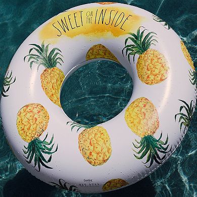 Rae Dunn 48" Sweet On The Inside Pineapple Ring Pool Float