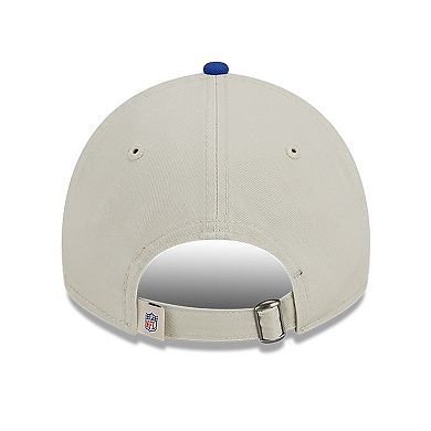 Men's New Era Cream/Royal New England Patriots 2023 Sideline Historic 9TWENTY Adjustable Hat