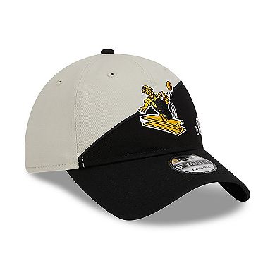 Men's New Era  Cream/Black Pittsburgh Steelers 2023 Sideline Historic 9TWENTY Adjustable Hat