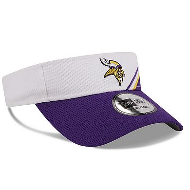 Men's New Era  White/Purple Minnesota Vikings 2023 Sideline Adjustable Visor