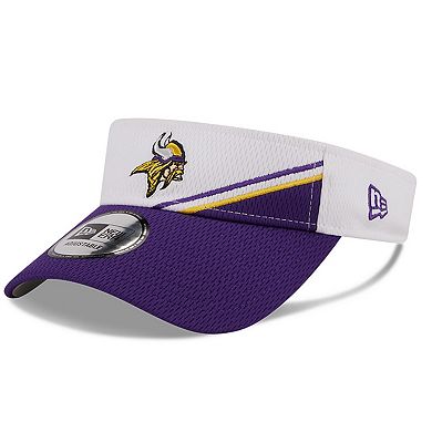 Men's New Era  White/Purple Minnesota Vikings 2023 Sideline Adjustable Visor