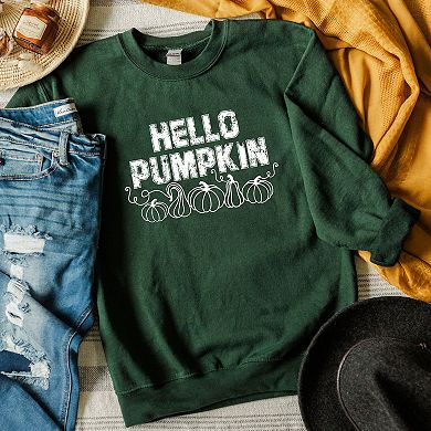 Hello Pumpkin Distressed Sweatshirt