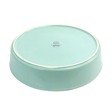 Gibson Everyday Stoneware Pie Pan in Turquoise