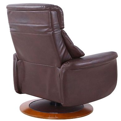 63.5" Chocolate Brown Orleans Adjustable Recliner