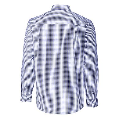Cutter & Buck Easy Care Stretch Gingham Mens Big and Tall Long Sleeve Dress Shirt