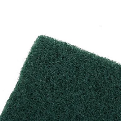 Bowl Dish Rectangle Shaped Sponge Scourers Cleaning Pads Green 10 Pcs