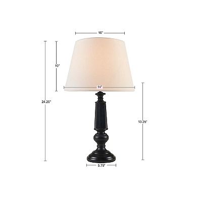 Martha Stewart Landsdown Black Table Lamp