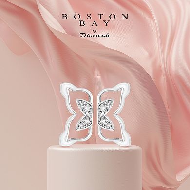 Boston Bay Diamonds Sterling Silver Diamond Accent Butterfly Earrings