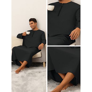 Long Nightswear For Men's Loose-fit Loungewear Pajamas Gown