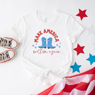 Make America Western Boots Short Sleeve Graphic Tee