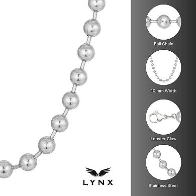 LYNX Stainless Steel Bead Chain Necklace