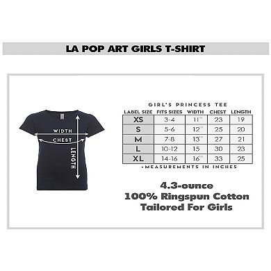 Languages Guitar - Girl's Word Art T-shirt