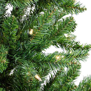 National Tree Company 7 1/2-ft. Pre-Lit Chesterfield Spruce Hinged Artificial Christmas Tree