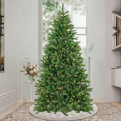 National Tree Company 7 1/2-ft. Pre-Lit Chesterfield Spruce Hinged Artificial Christmas Tree