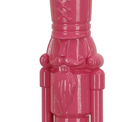 National Tree Company HGTV Pink Resin Nutcracker Floor Decor