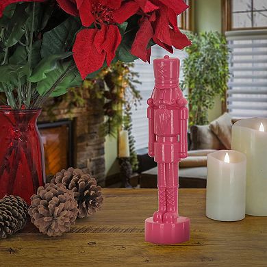 National Tree Company HGTV Pink Resin Nutcracker Floor Decor