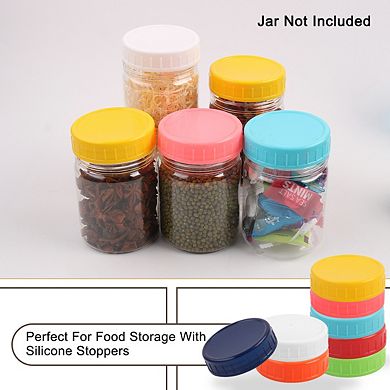 Assorted Color Mason Jar Lid Regular and Wide Mouth Mason Canning Jars 16 Pack