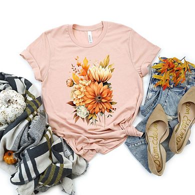 Fall Watercolor Short Sleeve Graphic Tee