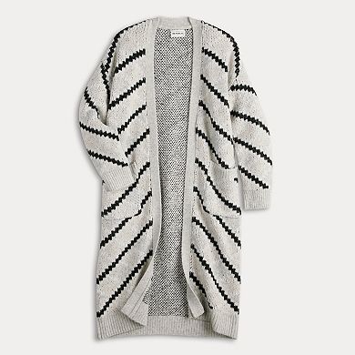 Women's For The Republic Diagonal Duster Cardigan with Pockets
