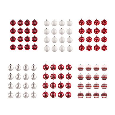 National Tree Company First Traditions 96-piece Red Christmas Ball Ornament Set