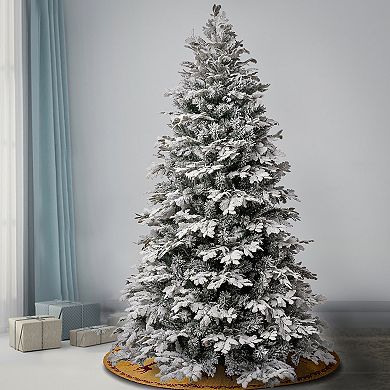 National Tree Company 7 1/2-ft. Feel-Real Acacius Snowy Hinged Artificial Tree