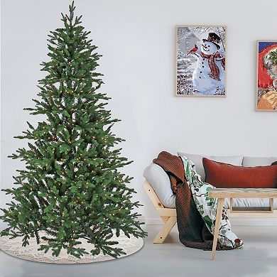 National Tree Company 7 1/2-ft. Feel Real?? Merryweather Fir Hinged Artificial Tree with Clear Lights