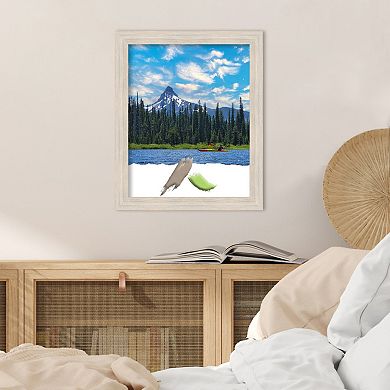 Amanti Art Hardwood Whitewash Narrow Wood Picture Frame