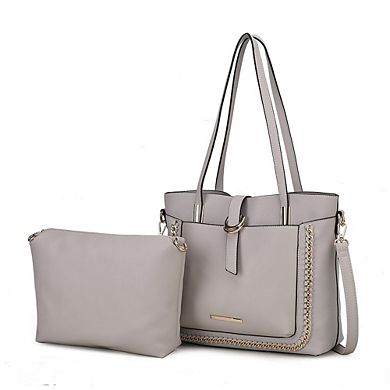 MKF Collection Raya Vegan Leather Shoulder Bag with Crossbody Pouch by Mia K