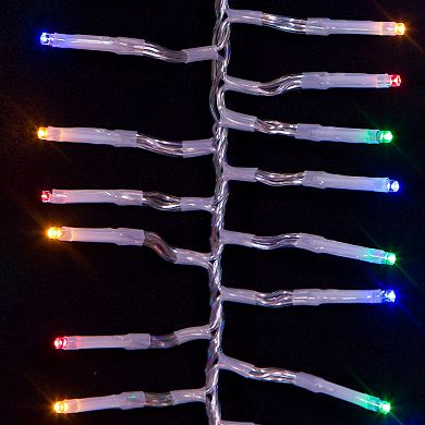 Kurt Adler 480-Light 15.7-Foot Multicolored LED Connectable Cluster Garland