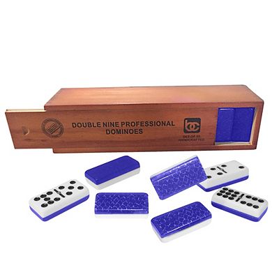 Bene Casa Professional Double-Nine, 55-piece Domino Set in Wooden Storage Box