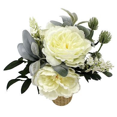 Sonoma Goods For Life® Artificial Rose & Lamb's-Ear Floral Arrangement Table Decor