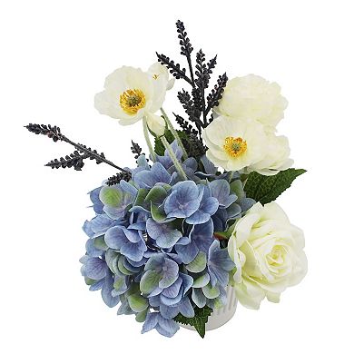 Sonoma Goods For Life® Potted Pedestal Artificial Hydrangea Botanicals Floral Arrangement Floor Decor